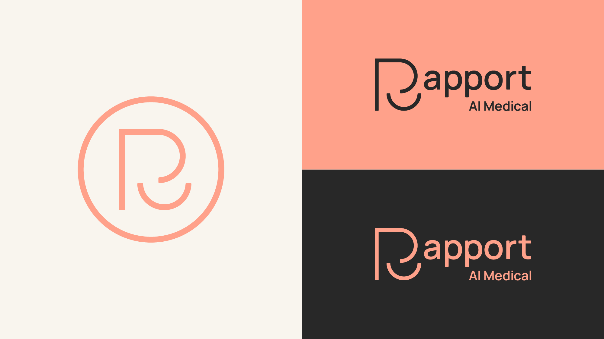 Logos against different color backgrounds
