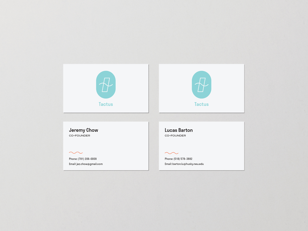 Business card designs, front and back