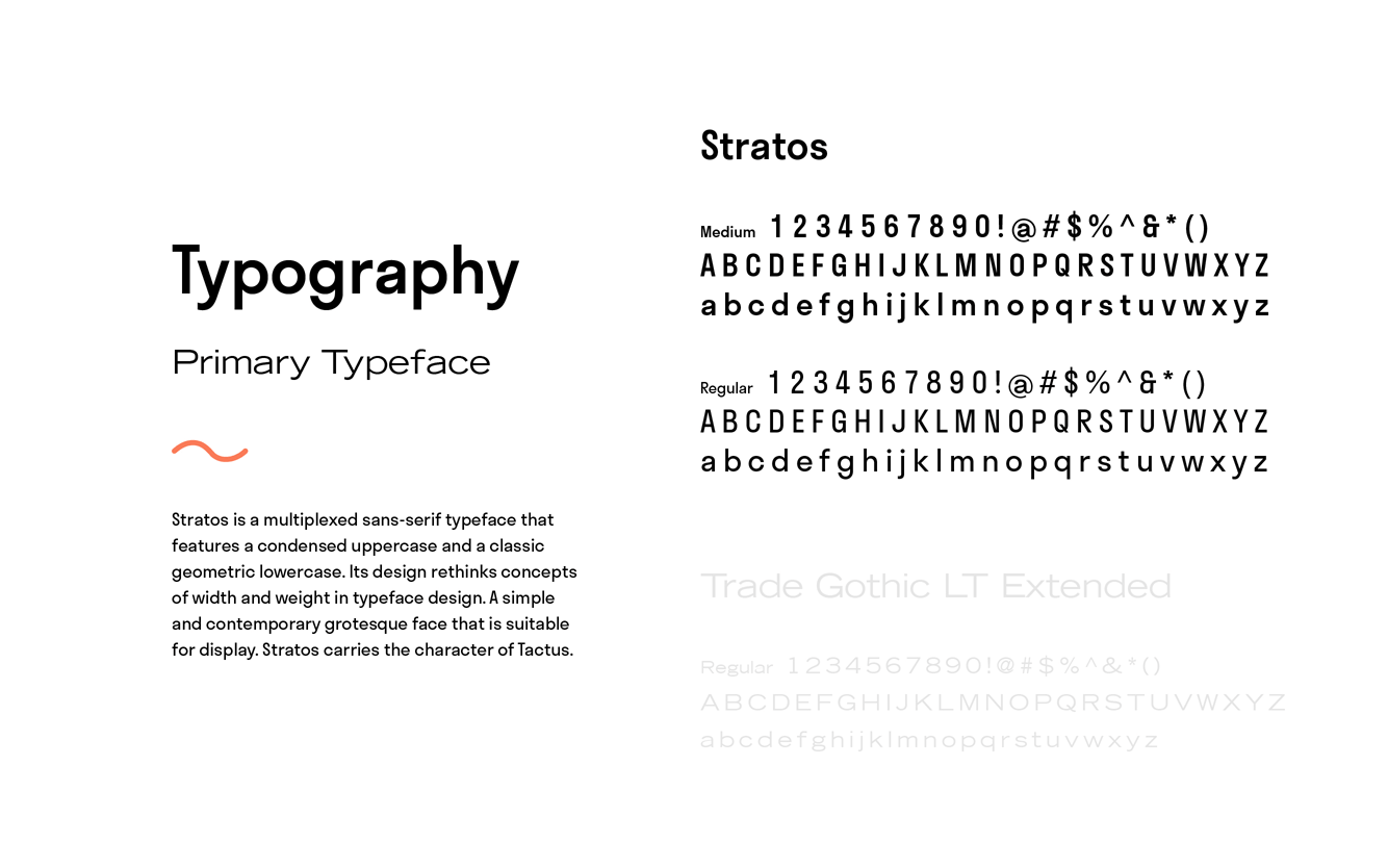 Page on brand typography in brand guideline